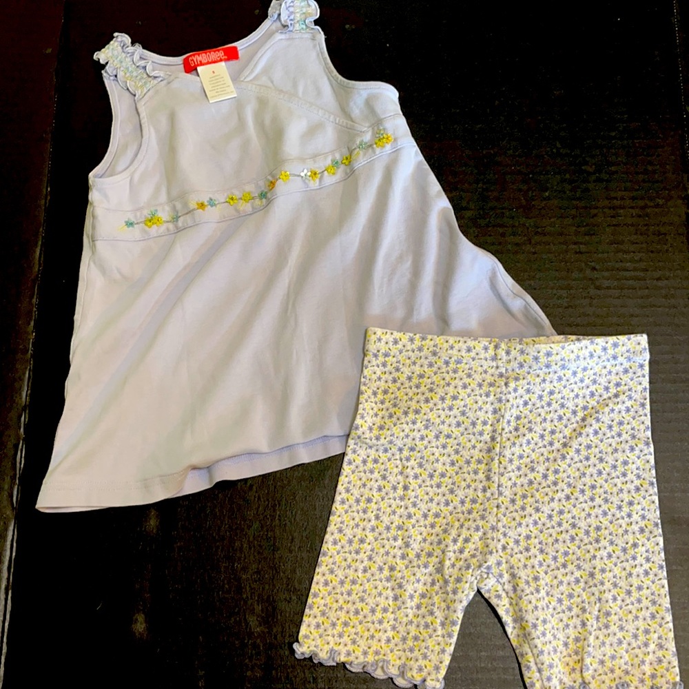 Gymboree 2 piece tank/bike shorts size 5
